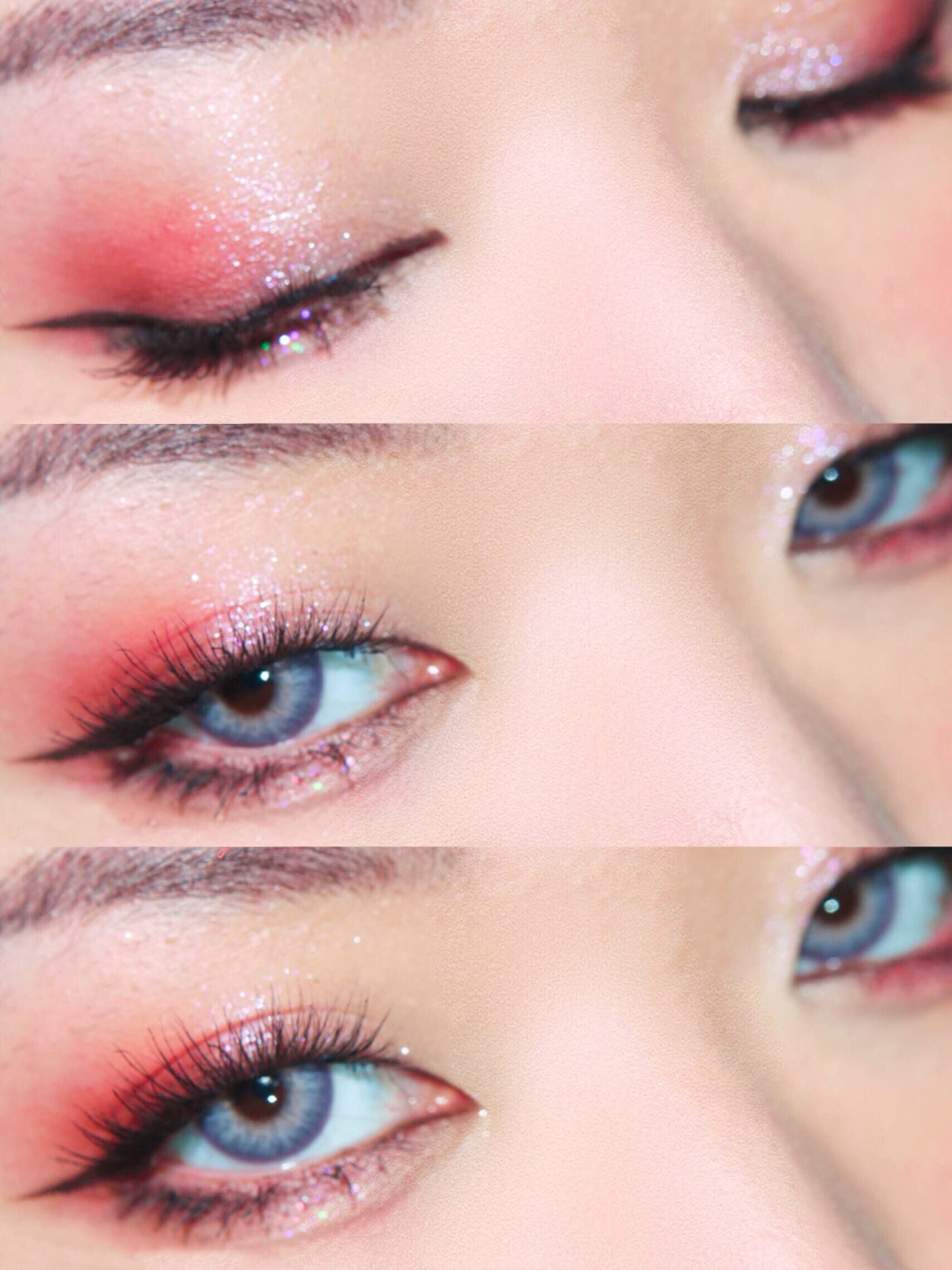 ONLYBETTER Pink Eyeshadow Palette with Glitter Shimmer Makeup