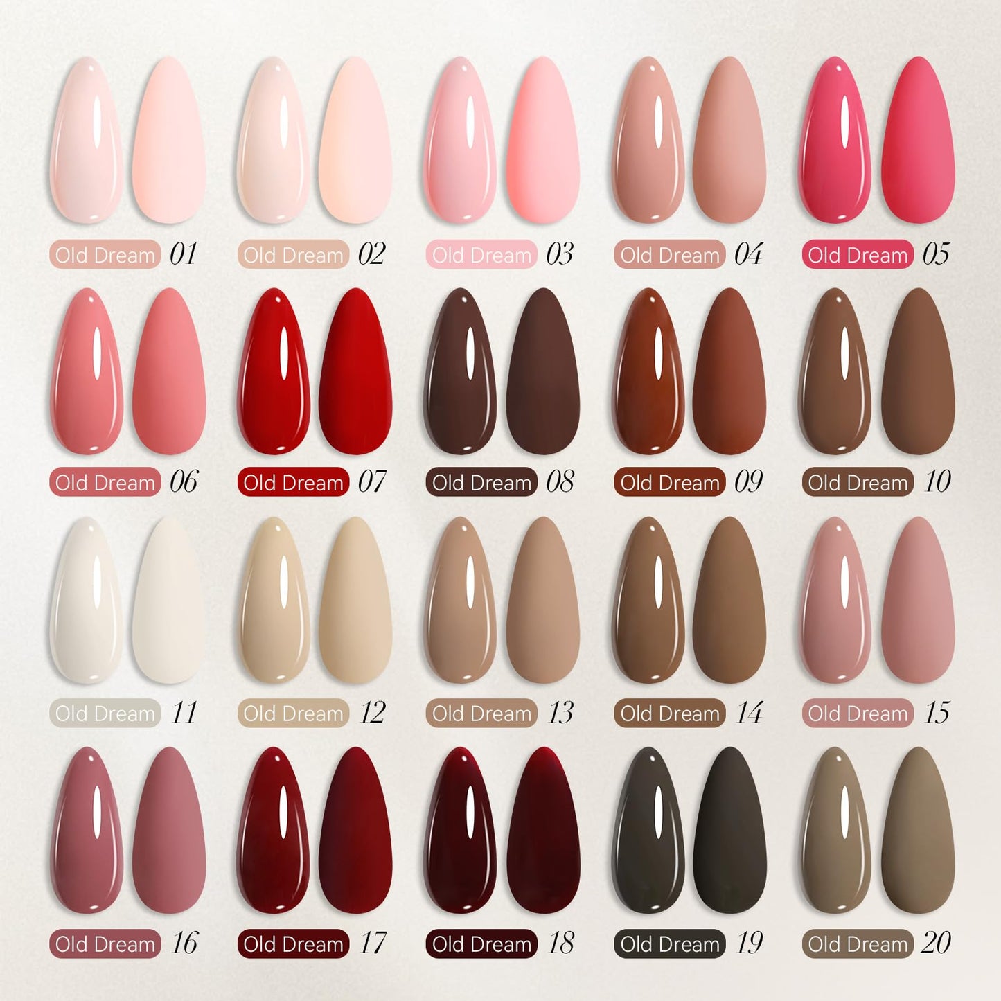 Born Pretty Fall Winter Gel Nail Polish Set Autumn Gel Polish Orange Pumpkin Cozy Campfire Brown Caramel Burgundy Wine Red Green Coffee Gel Nail Polish Fall Colors Collection 39PCS