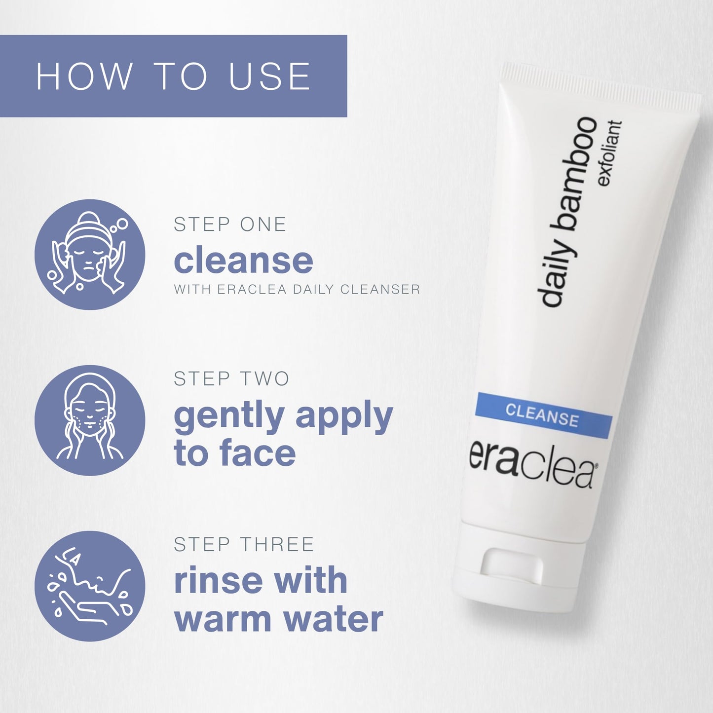 eraclea Daily Bamboo Exfoliant, Gentle Exfoliating Face Wash with Lactic Acid and Hyaluronic Acid. Removes Oil and Impurities to Reveal Even Skin Tone and Texture, For All Skin Types (4 fl oz)