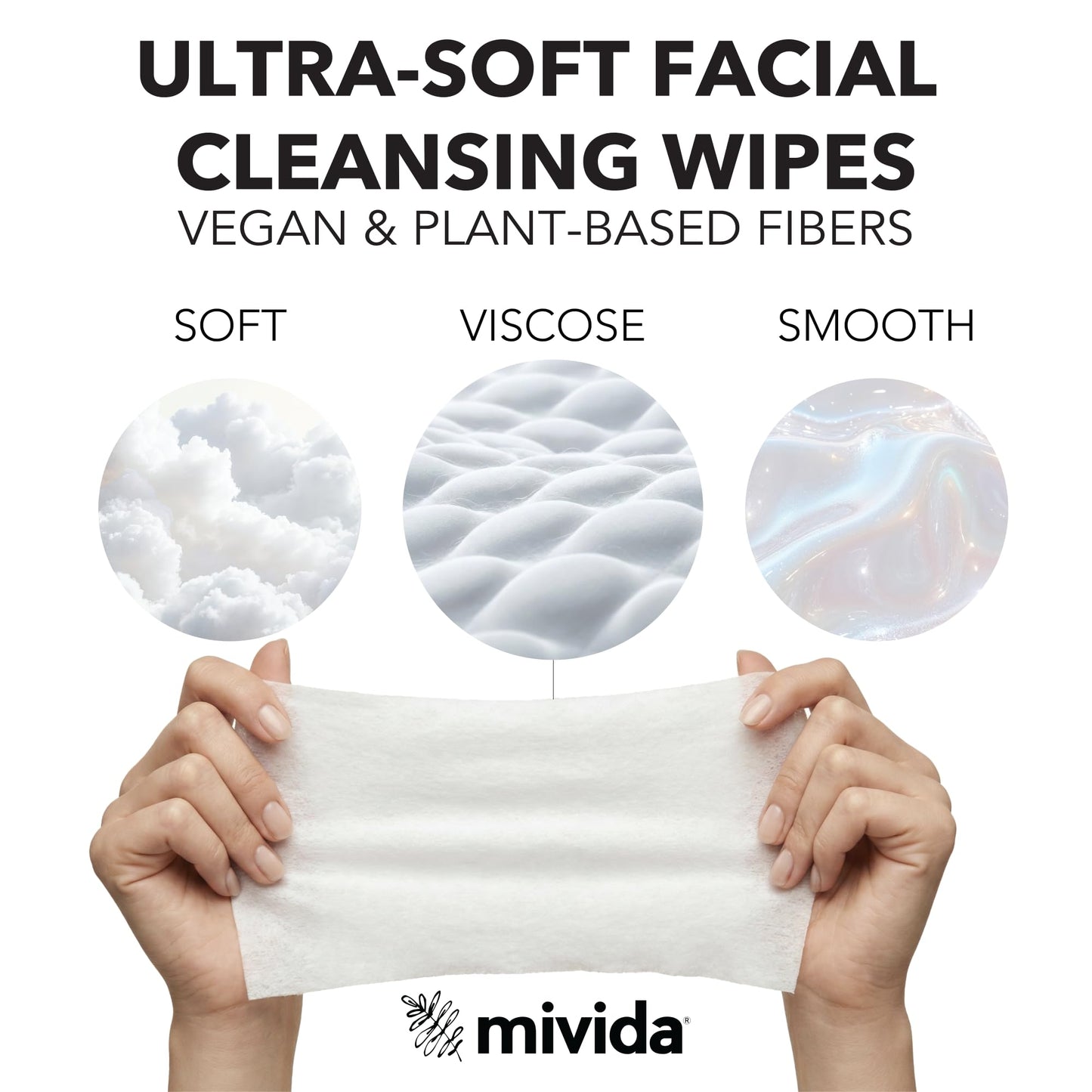 mivida100 Count Hypoallergenic Makeup Remover Wipes Individually Wrapped with Vitamin E | Dermatologist Tested Alcohol-Free, Fragrance-Free face wipes Individully Wrapped