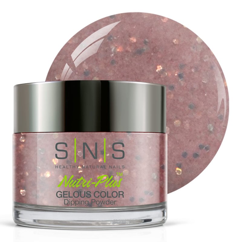 SNS Nail Dip Powder, Gelous Color Dipping Powder - Curieuse (Purple/Mauve, Shimmer) - Long-Lasting Nail Color Lasts 14 Days - Low Odor & No UV Lamp Needed - 1.5 Oz