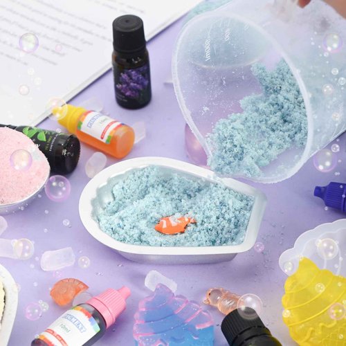 JUYRLE Bath Bomb Making Kit- 30Pcs DIY Bath Bomb Making Kit for Kids, Make Your Own SPA Products, Soap Making Set, with Silicone Molds Soap & Shower Bomb Supplies Gifts for Girls Women