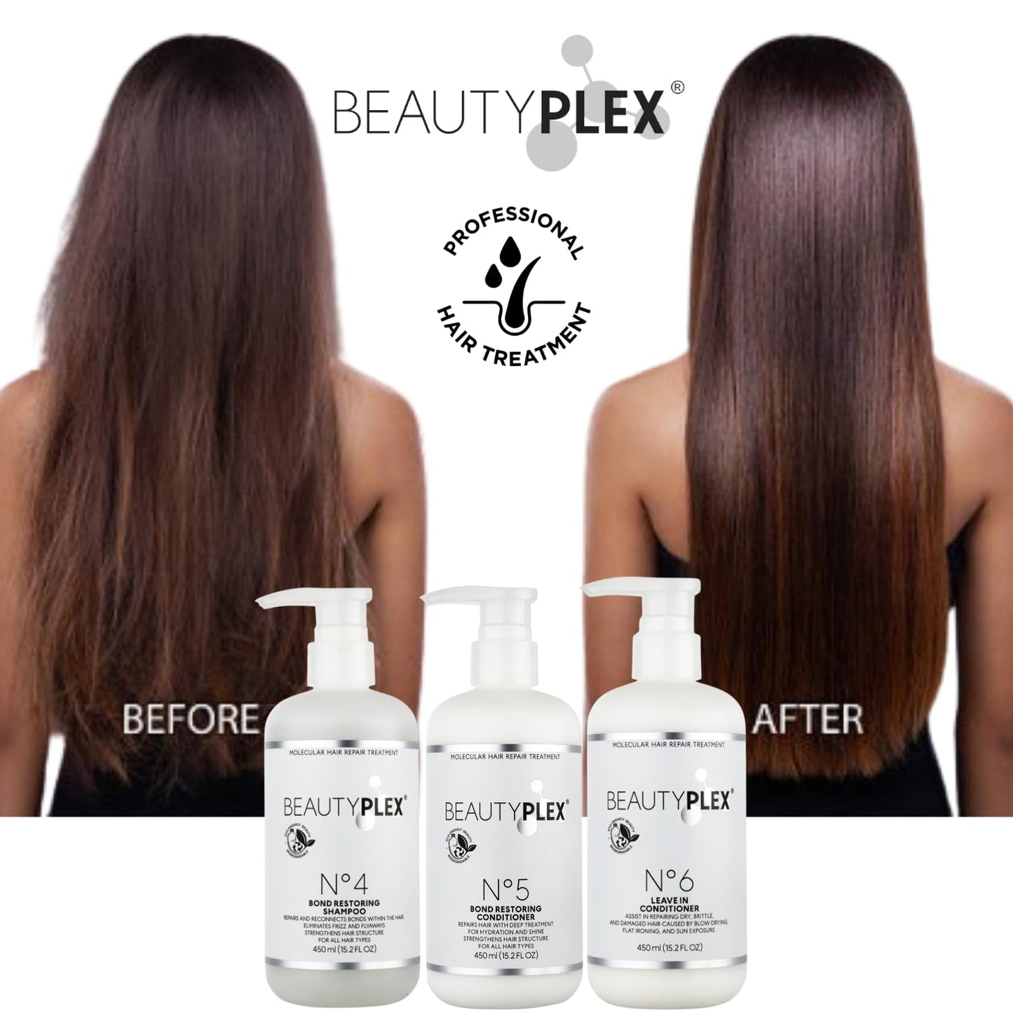 No. 3 Bond Repair Hair Treatment | Fino Hair Mask for Damaged Hair Deep Conditioning Hair Mask Bio Complex - Pre Shampoo - 450 ml (15.2 Oz)