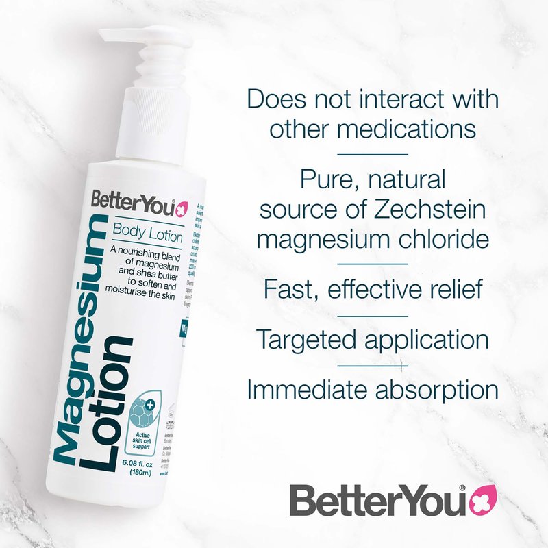 BetterYou Lotion Bundle - Sleep and Magnesium Body Lotion - Softens Skin and Eases Muscles - Calming Lavender and Chamomile Blend - 2 pc