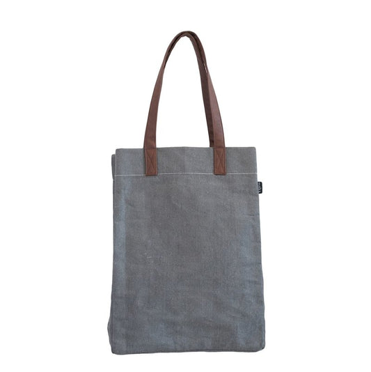 MAIKA Recycled Canvas Market Tote Bag, Waxed Ash