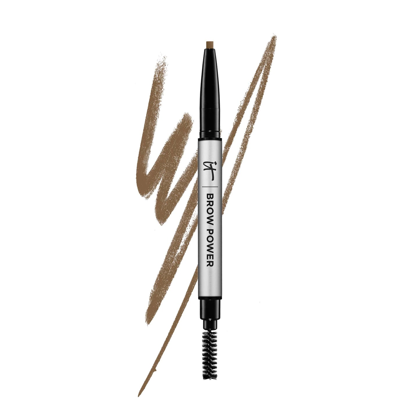 IT Cosmetics Brow Power Universal Light Taupe Eyebrow Pencil (Blonde) - Long-Lasting, Budge-Proof, Nourishing Biotin & Antioxidants, Easy to Apply & Adjustable, Natural Brow Makeup, Built-in Spoolie