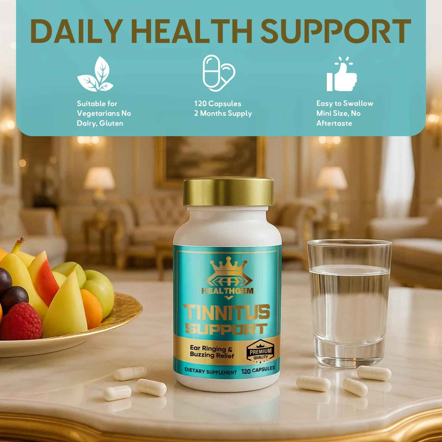 HEALTHGEM Tinnitus Relief for Ringing Ears