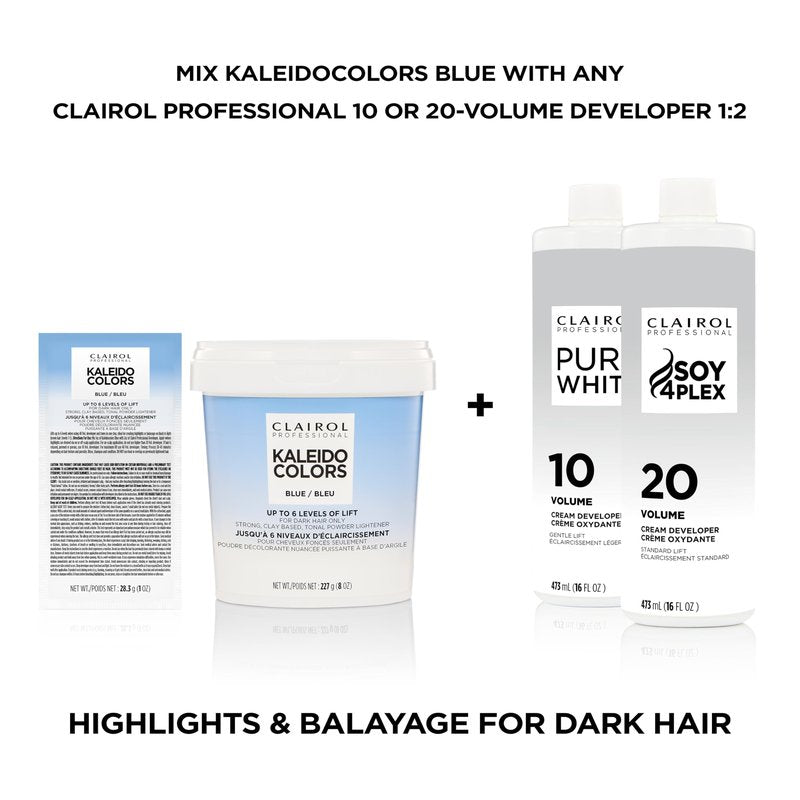 Clairol Professional Kaleidocolors, Blue, 1 oz. Hair Lightener for Dark Hair