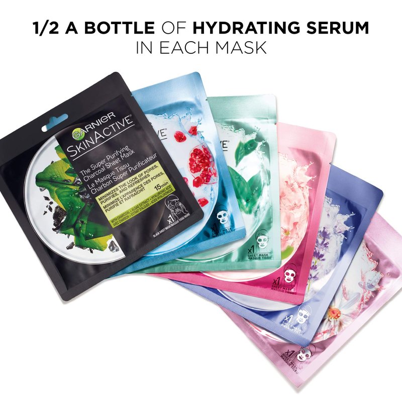 Garnier SkinActive Super Hydrating Sheet Mask, Hydrating, The Super Hydrating 6 Count