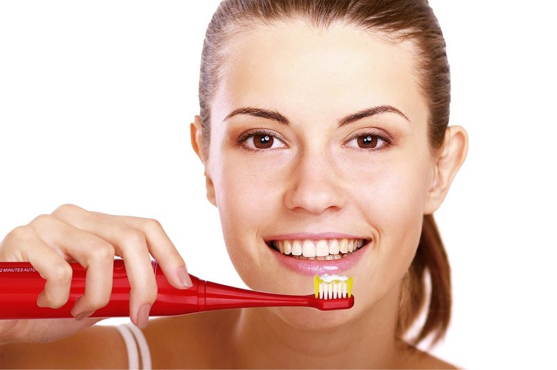 Pursonic S430 Power Rechargeable Sonic Toothbrush: 40,000 Strokes Per Minute, 12 Brush Head Replacements & Toothbrush Set Included - RED