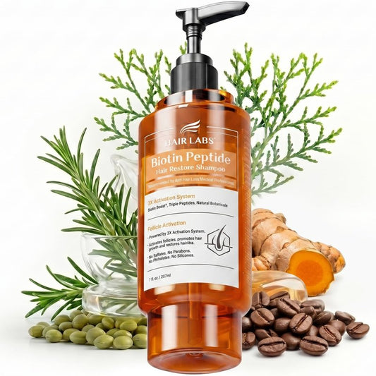 Biotin Peptide Hair Restore Shampoo for Hair Loss & Thinning Hair Treatment, Sulfate-Free, Color-Safe Clean Formula with Peptide Complex, Keratin & Botanical Extracts for Men and Women, 16 oz
