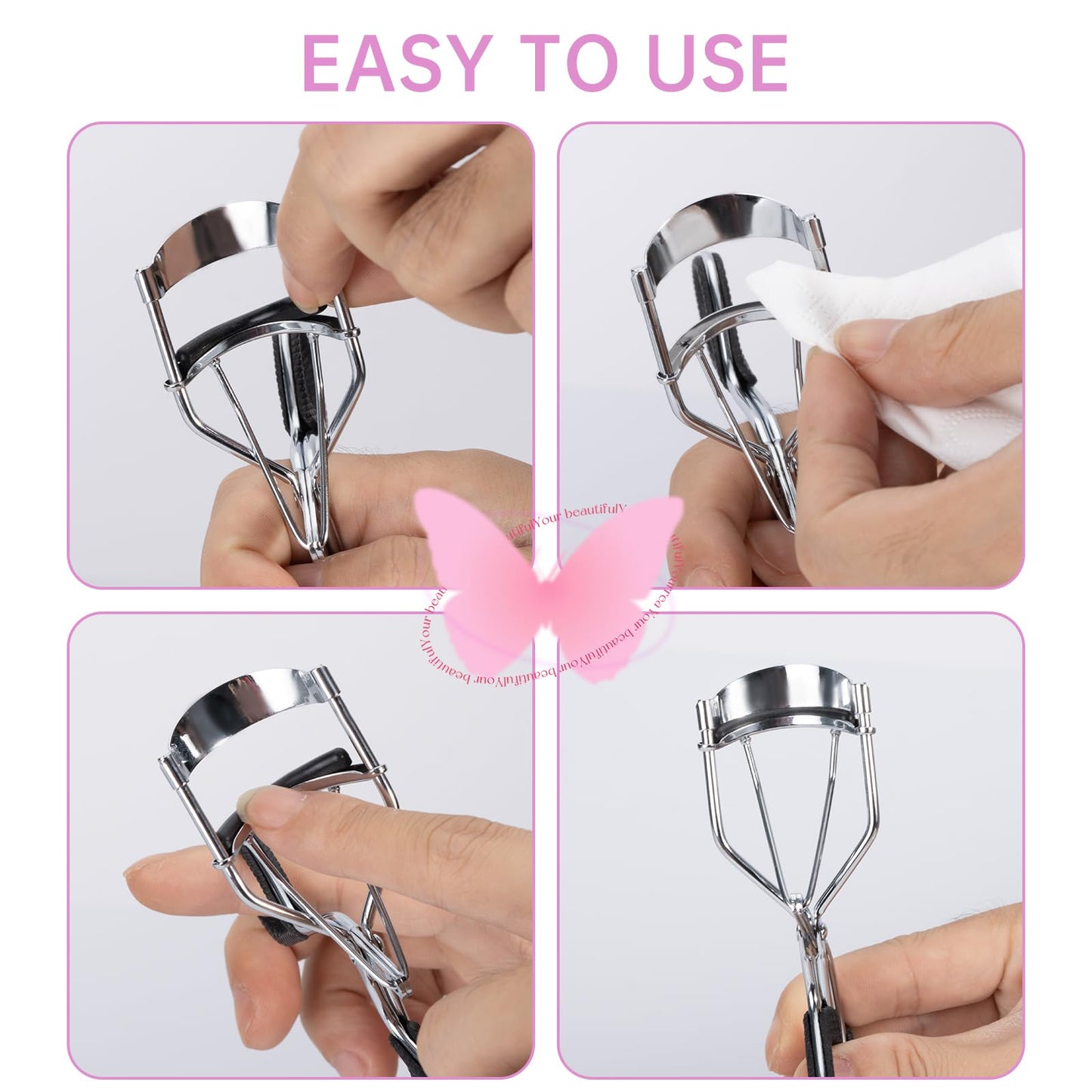 Eyelash Curler Refills Compatible with shu uemura,Eyelash Curler Pads 24PCS,Silicone Lash Curler Refill Pads Compatible with shu uemura (Black)