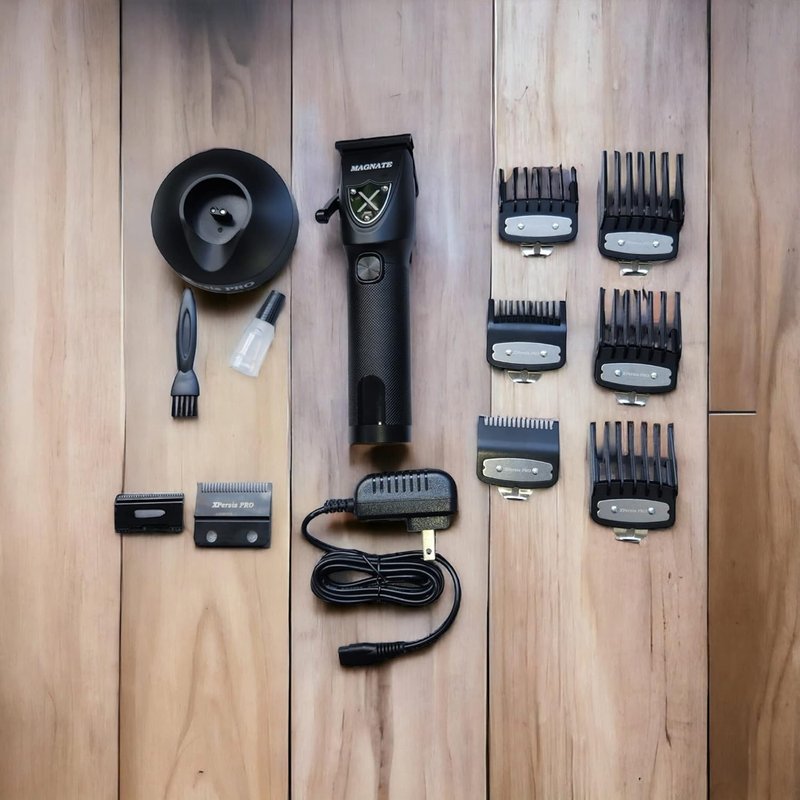 PRO Magnate Cordless Hair Clipper - Low Vibration DLC Fade Blade, 7200 RPM | 3-Hour Run Time, Includes Charging Stand