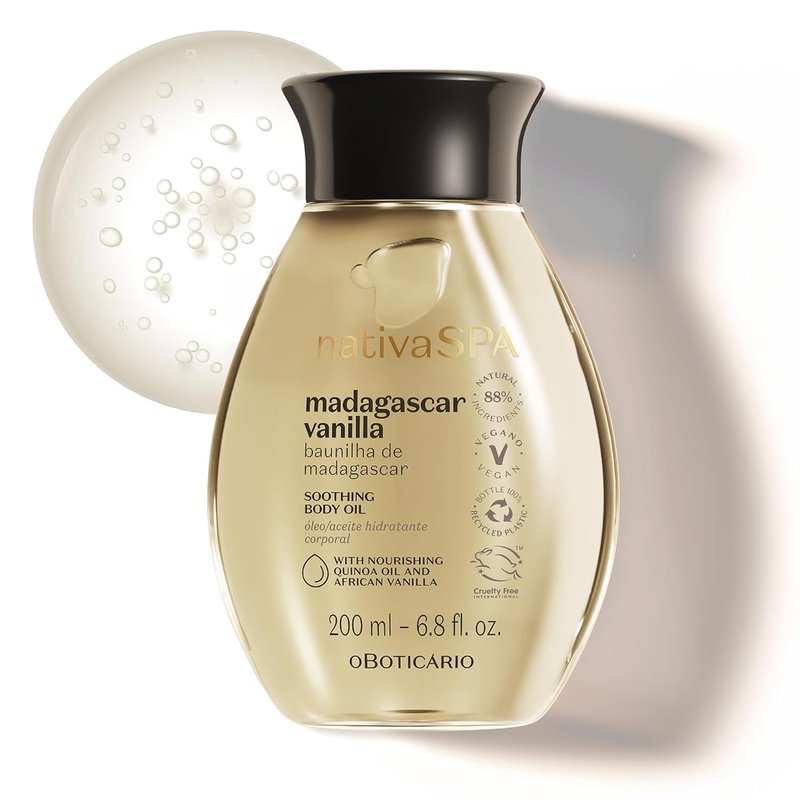 Madagascar Vanilla Body Oil - Soothing & Moisturizing Formula | 6.8 Ounce