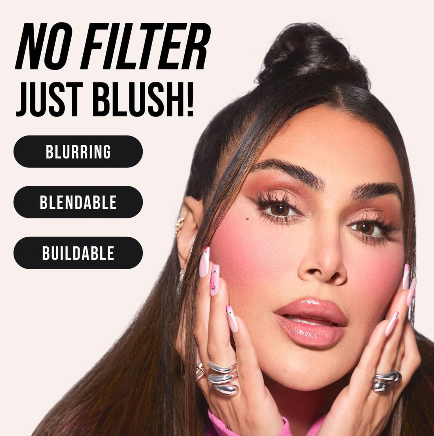 Huda Beauty Baby Blush Duo Pink And Peach, 2x2ml