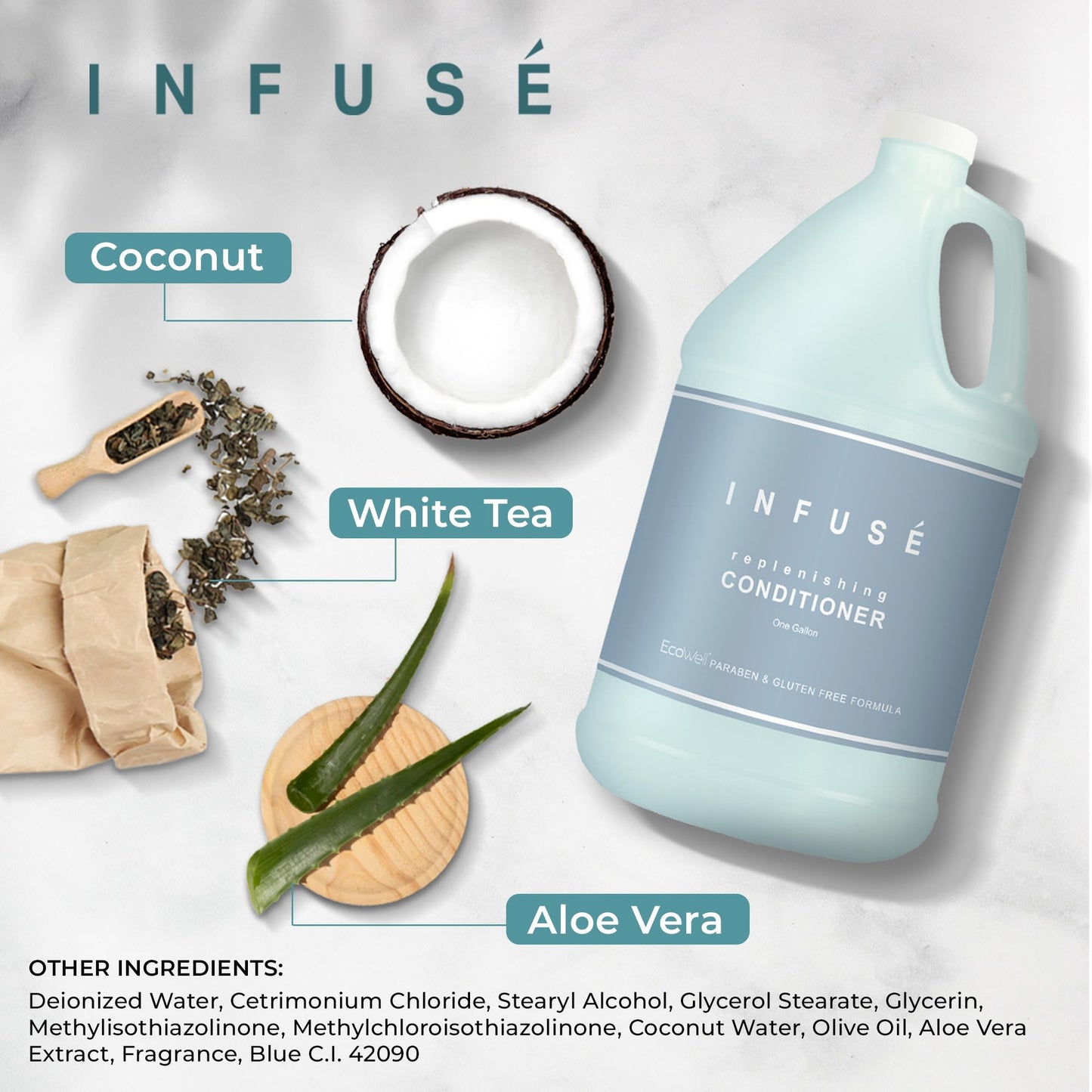 H2O Tropical Infuse Hotel Conditioner | 1 Gallon | For Hospitality & Vacation Rentals to Refill Dispensers | (Single Gallon)