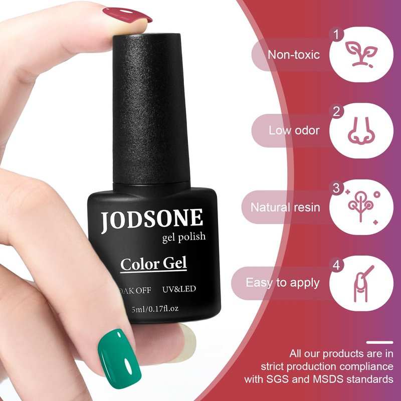 Gel Nail Polish Kit - 32 Colors with UV Light | Soak Off Nail Art Set for DIY Manicure