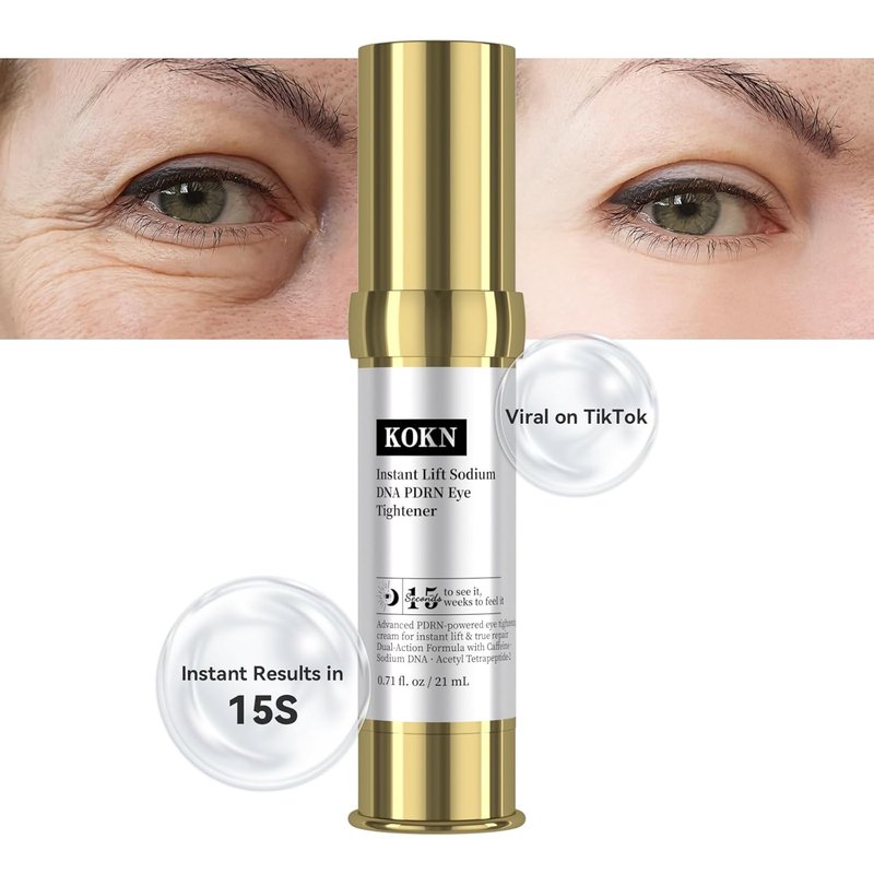 KOKN Instant Firmx Eye & Face Cream - Temporary Eye Tightener for Wrinkles, Puffiness & Bags | 0.71 Fl Oz