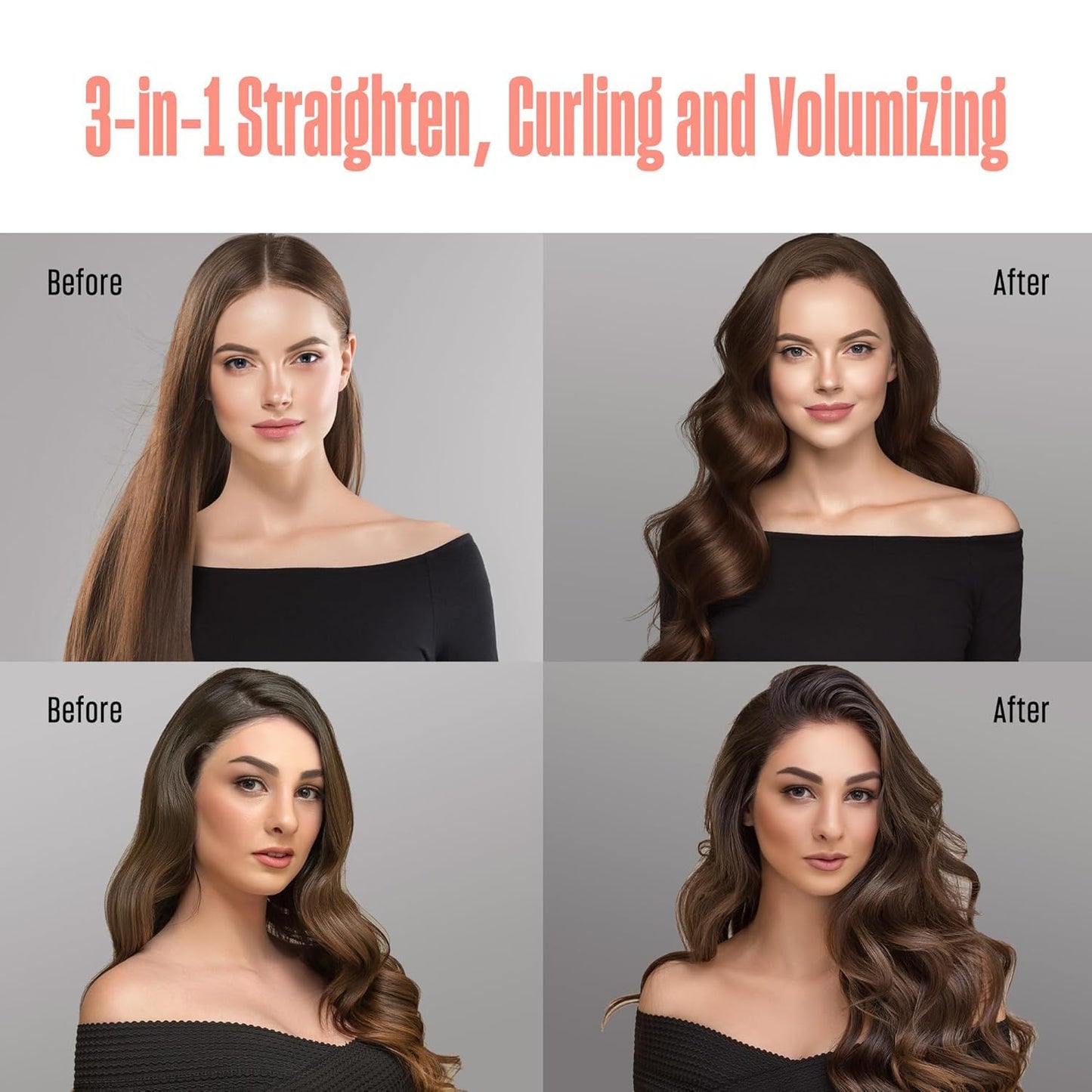 Upgraded Thermal Brush by BeKind Twist Pro - 1.5 Inch Versatile Heated Round, Effortless Curling Hair Styling Tools, Negative Ion Blow Out Hot Round Brush, 20s Fast Heats (Peach)