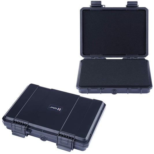 Lykus HC-2110 Mini Hard Case Dry Box with Foam Insert, Interior Size 8.27x5.91x1.46 inch, IP66 Splash-Proof