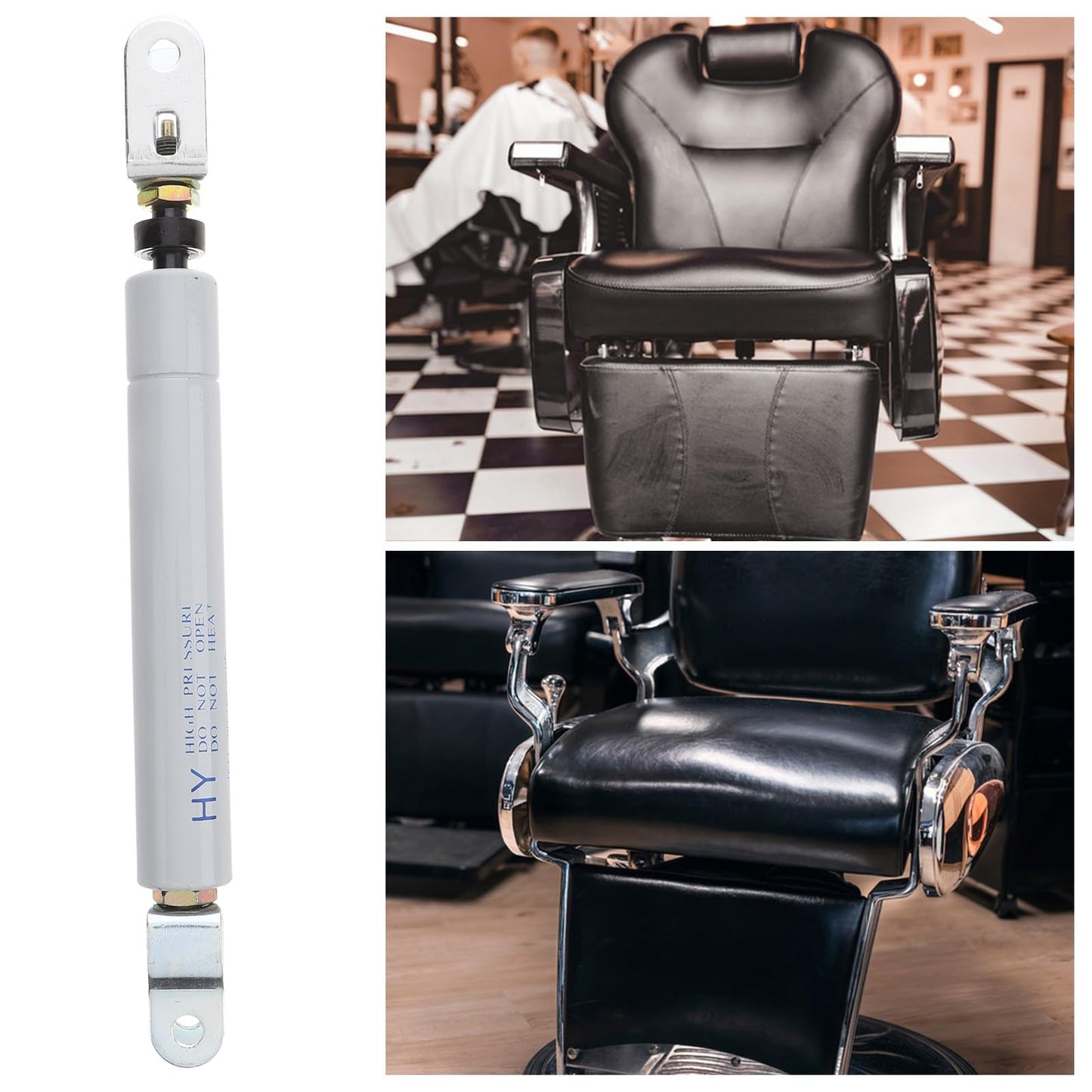 TOVINANNA Barber Chair Hydraulic Recliner Rod Replacement Part Durable Gas Spring Pull Cable for Salon Chair Accessories 10.62In Adjustable Connecting Rod