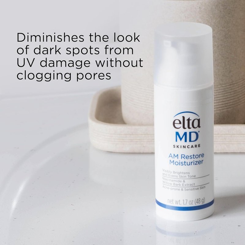 EltaMD AM Restore Face Moisturizer - Lightweight Cream with Niacinamide & Hyaluronic Acid | For All Skin Types