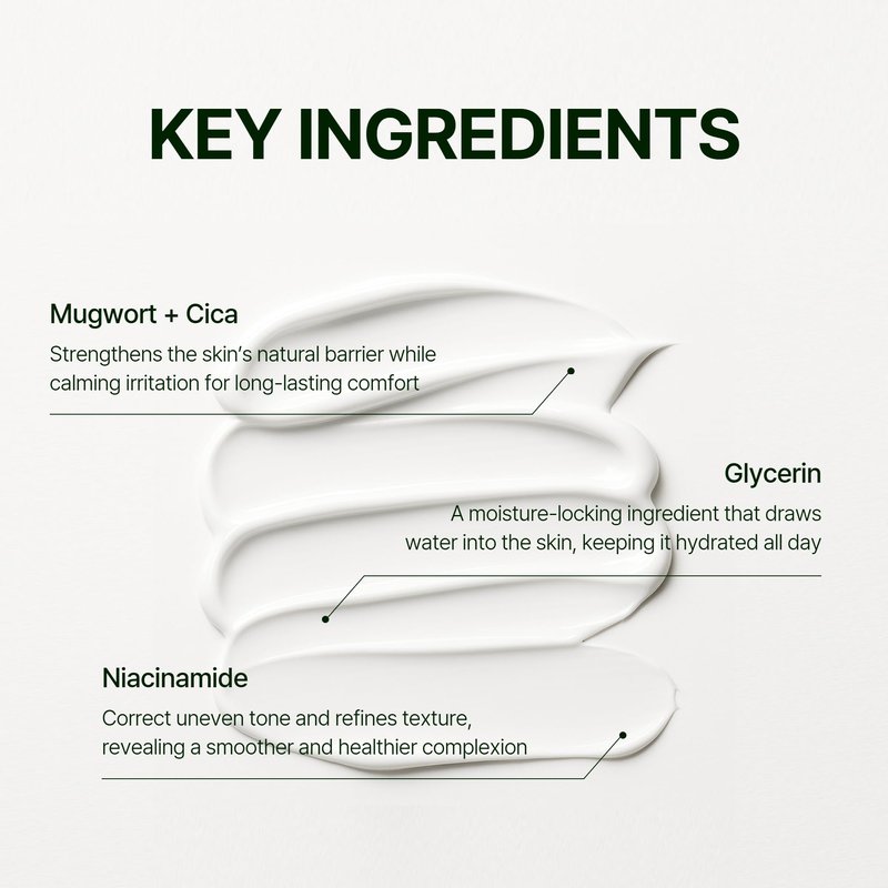 Orien Mugwort Zero Film Moisturizer 60ml Niacinamide 2% panthenol glycerin adenosine