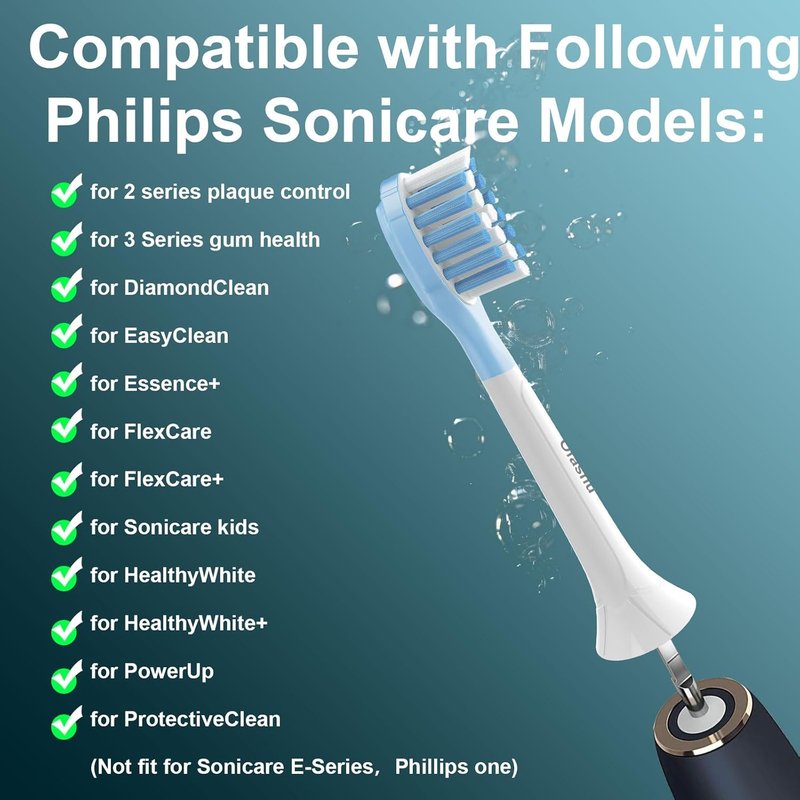 Replacement Toothbrush Heads for Philips Sonicare | 8-Pack Compatible with ProtectiveClean C3, G3, W3, C2, 4100, 9044 - White