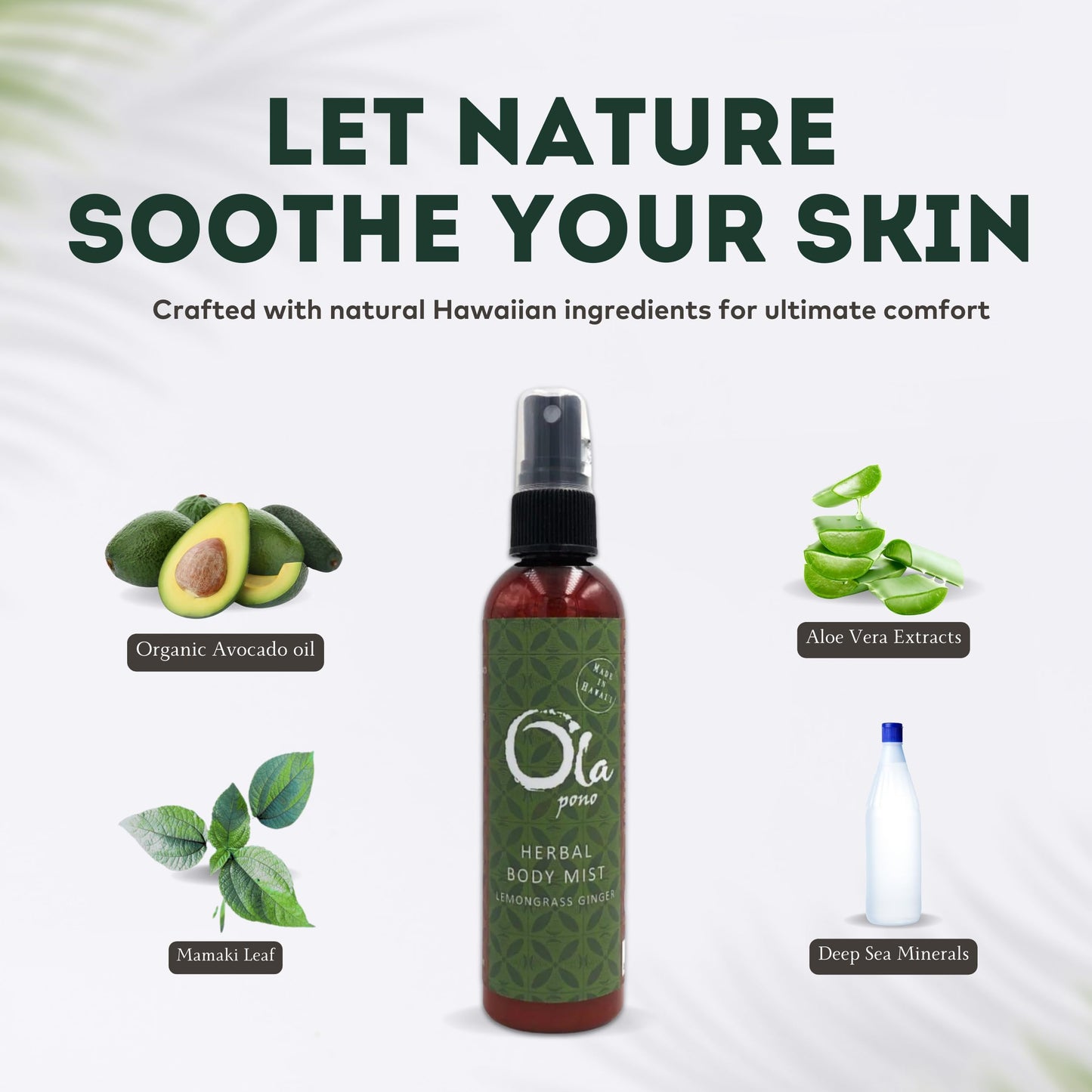 Tropical Apothecary Ola Lemongrass Ginger Hawaiian Herbal Mist - 4 Fl Oz