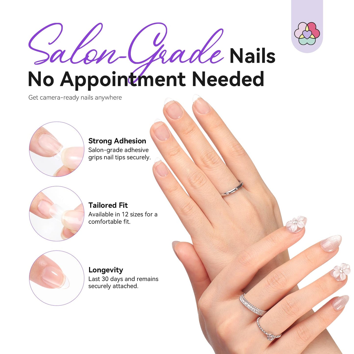 SAVILAND Advanced Gel Nail Kit: Salon Grade Extra Short Almond Nails 500 Pcs Nail Tips Half Matte with U V Nail Lamp Pre-Shaped 12 Sizes Complete At Home Nail Art Kit for Salon 30-Day Long-Wear