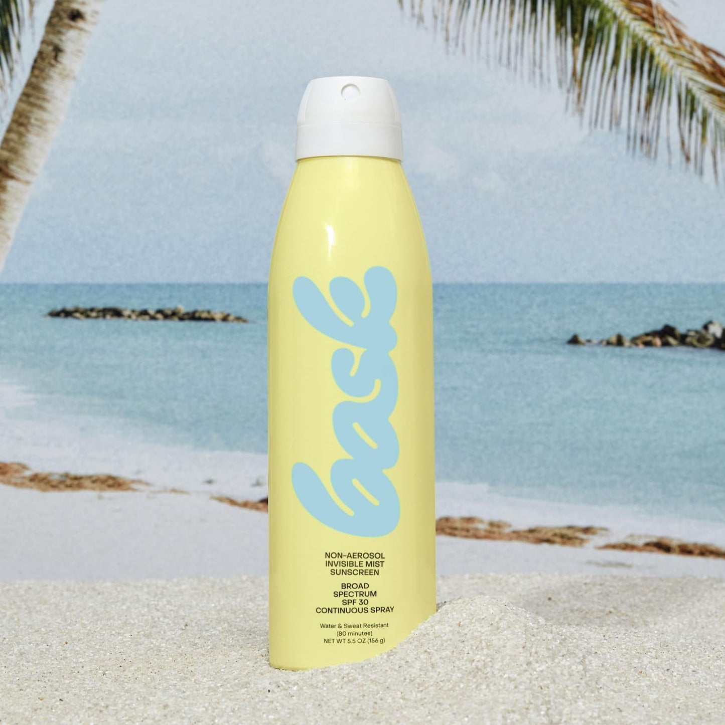 Bask SPF 30 Sunscreen Spray - Non-Aerosol, Broad Spectrum UVA/UVB Protection, Dermatologist Recommended, Moisturizing, Lightweight & Non-Greasy, 5.5 oz