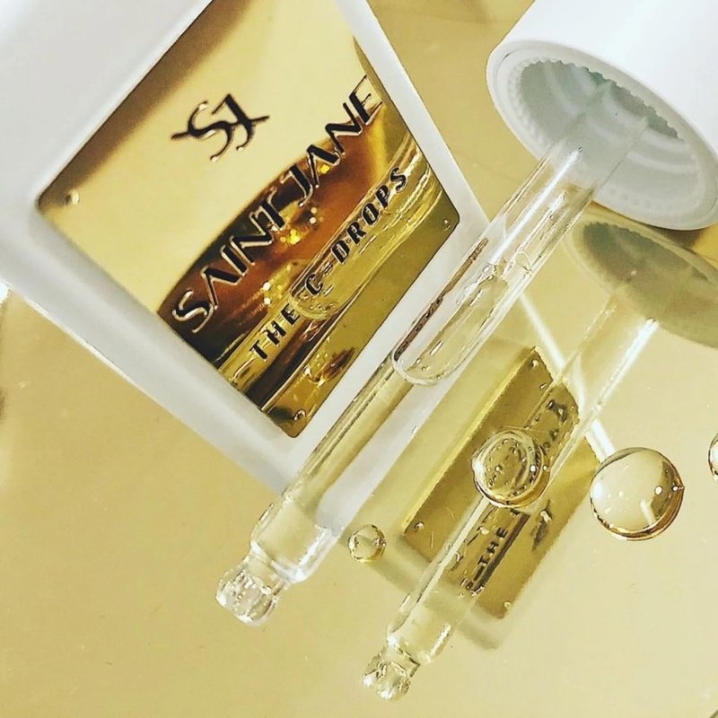 SAINT JANE - The C Drops (Vitamin C Glow Drops Serum) | Hydrated, Glassy, Smooth Skin | Luxury, Floral-Infused, Clean Skincare (1 fl oz | 30 ml)