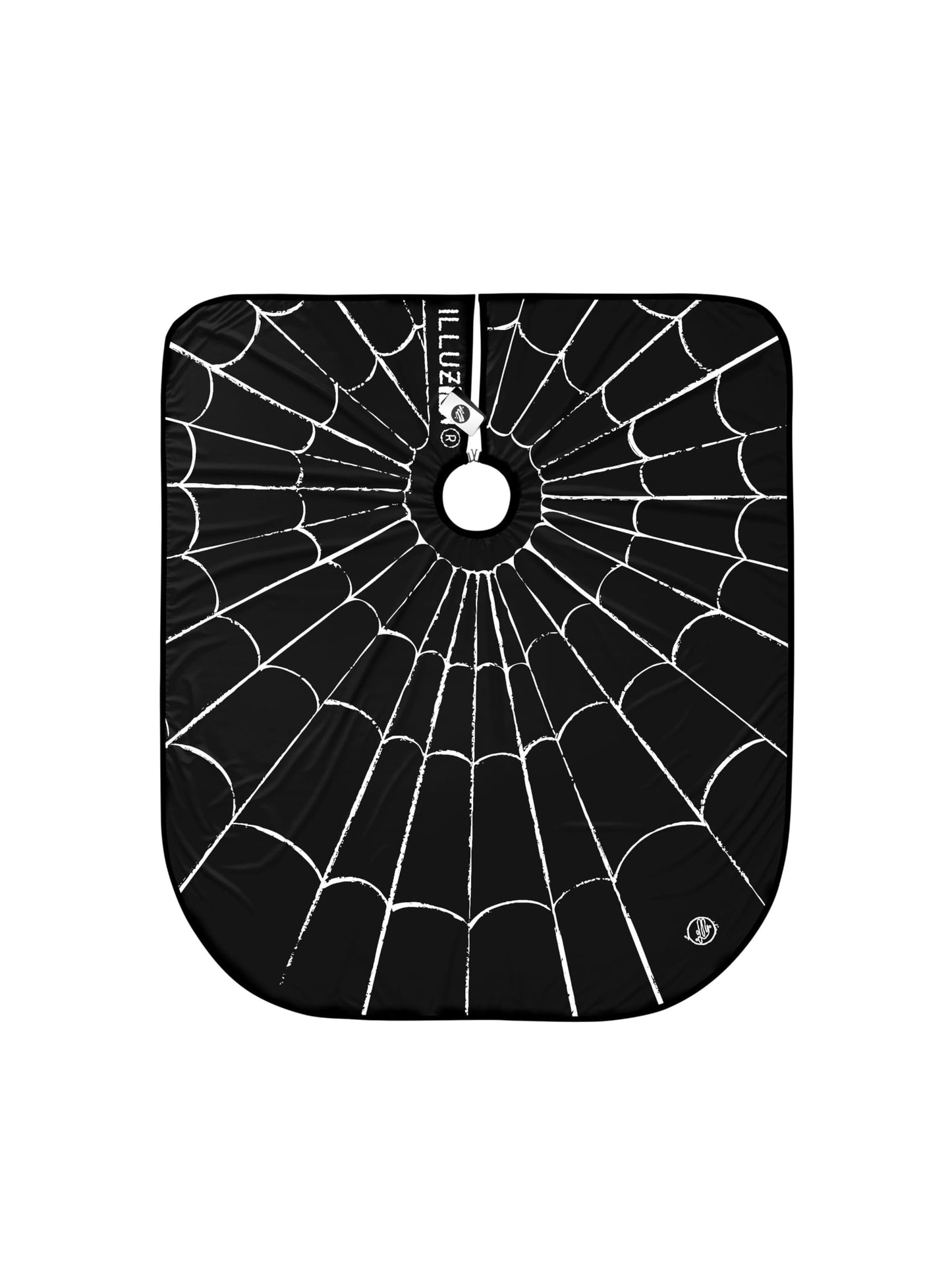 Illuzien Spider Web PRO Barber Cape, Hair Cut Cape, Water-Resistant Barber Accessories, Professional Cape (ELASTIC)