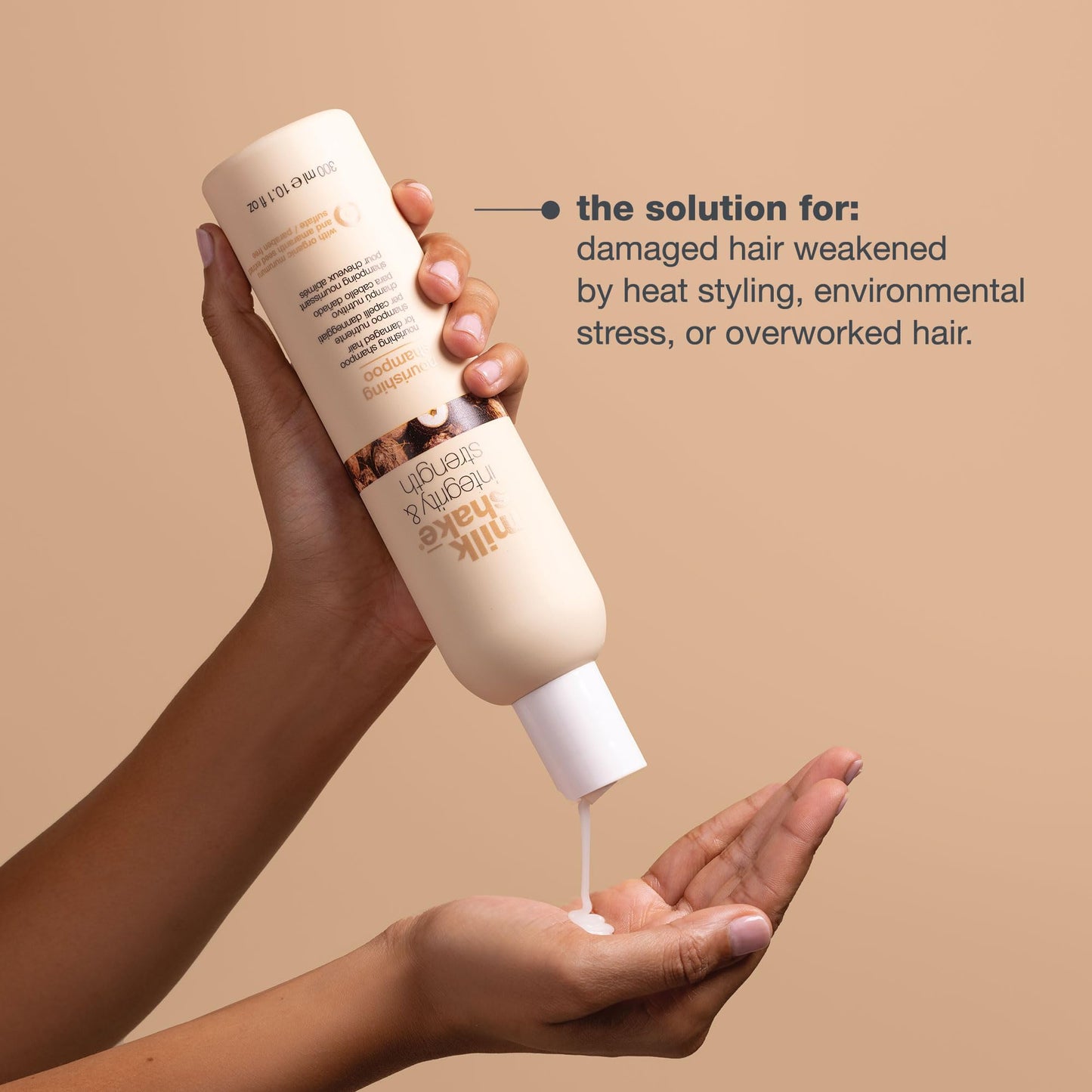 milk_shake Integrity & Strength Shampoo | Strengthening shampoo for dry, damaged hair | with amaranth seed extract & muru muru butter to nourish, fortify and protect hair, 10.1 fl oz / 300 mL