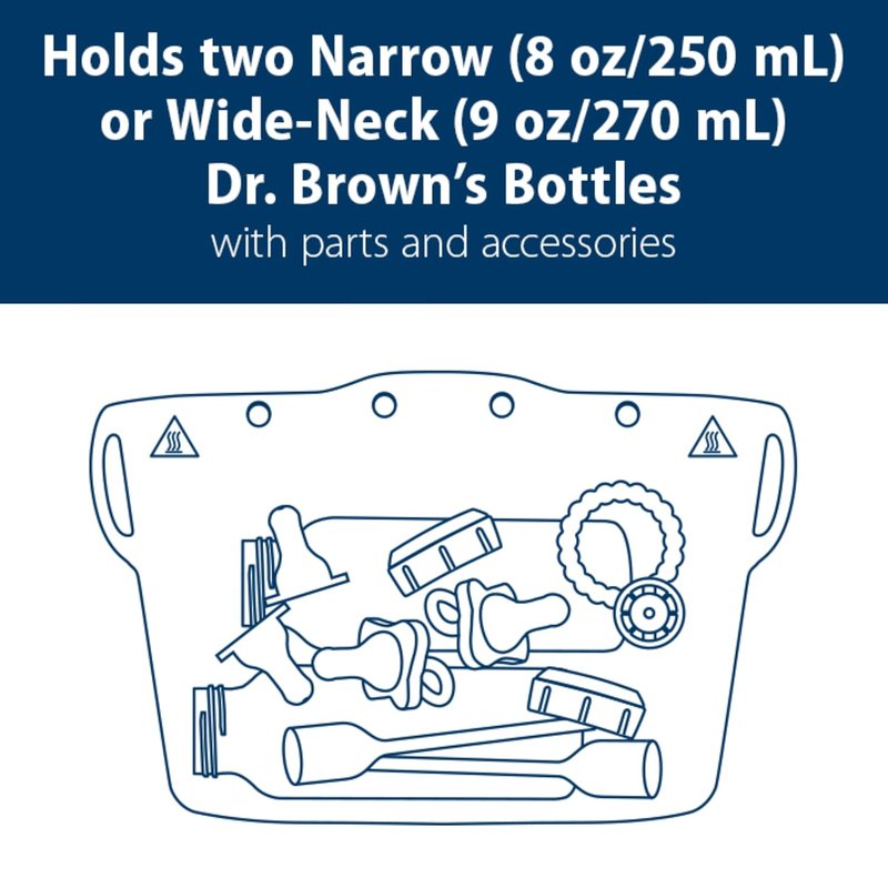 Dr. Brown's Microwave Steam Sterilizer Bag - Reusable Silicone for Baby Bottles & Pump Parts | 5 Pack