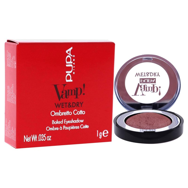 Pupa Milano Vamp! Wet & Dry Baked Eyeshadow - Lightweight, Ultra-Fine Texture | 202 Barbie Girl - 0.035 Oz