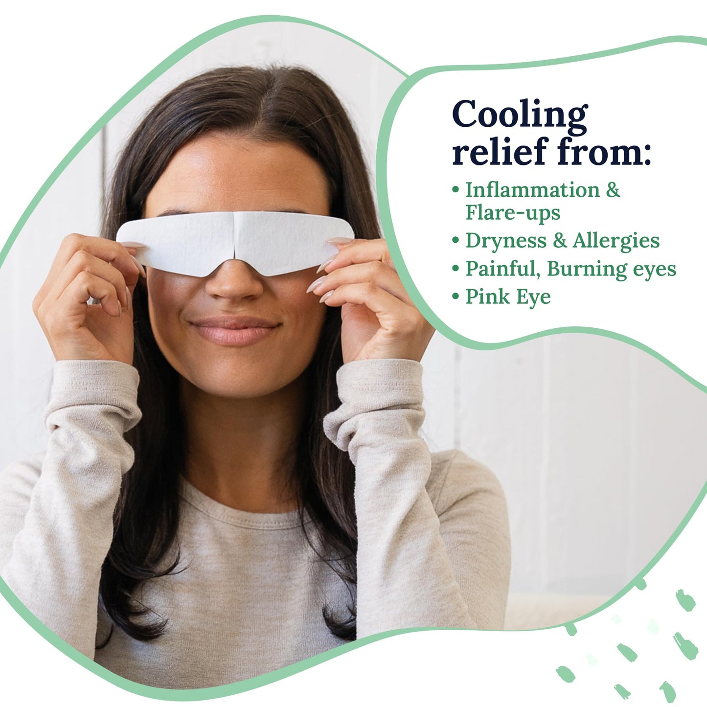CorneaCare Rescue: Hydrogel Self Cooling Compress | Cold Eye Masks for Puffy Eyes | Self Cooling Eye Compress for Fast Relief | Travel Ready | 12 Count