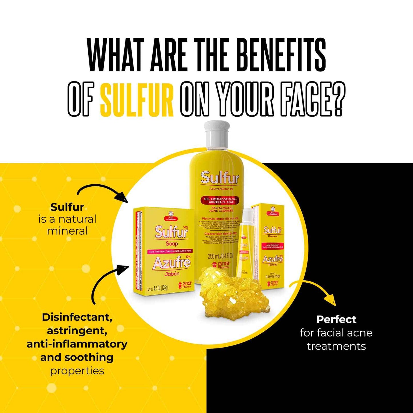 Sulfur Ointment with 10% Sulfur, Assists You in Treating Pimples, Blackheads or Blemishes, Acne Treatment, 2 Count (Pack of 2)