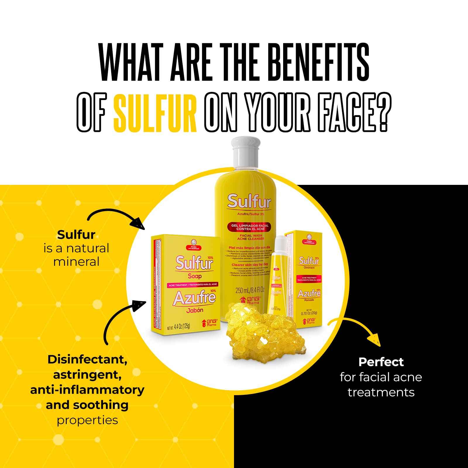 Sulfur Ointment with 10% Sulfur, Assists You in Treating Pimples, Blackheads or Blemishes, Acne Treatment, 2 Count (Pack of 2)