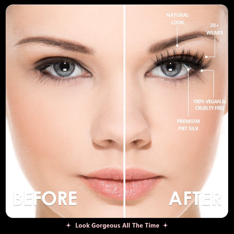 False Eyelashes Fluffy Wispy Big Eyelashes 3D Faux Mink Lashes Thick Volume Long Soft Dramatic Strip Eye Lashes 5 Pairs
