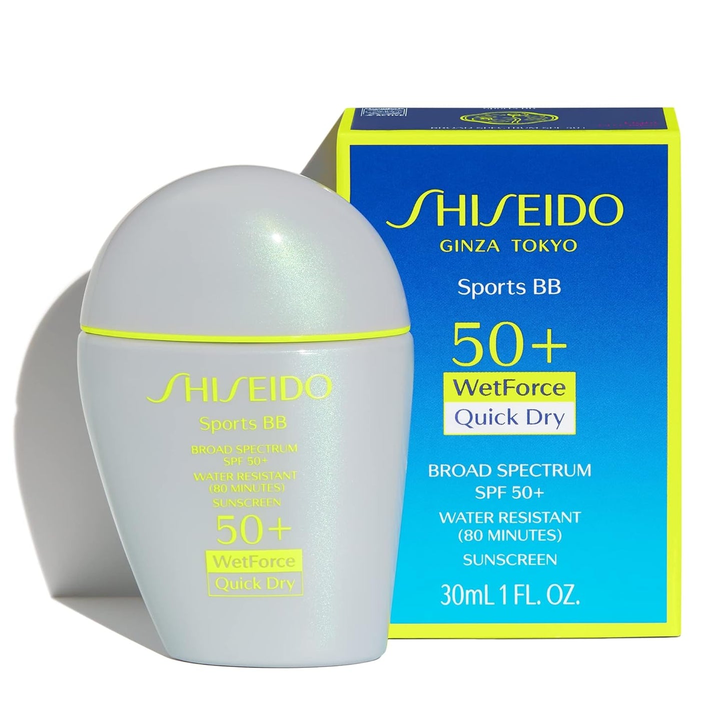Shiseido Sports BB Cream SPF 50+ | Quick-Dry, Non-Sticky Formula - 30 mL, Water & Transfer Resistant