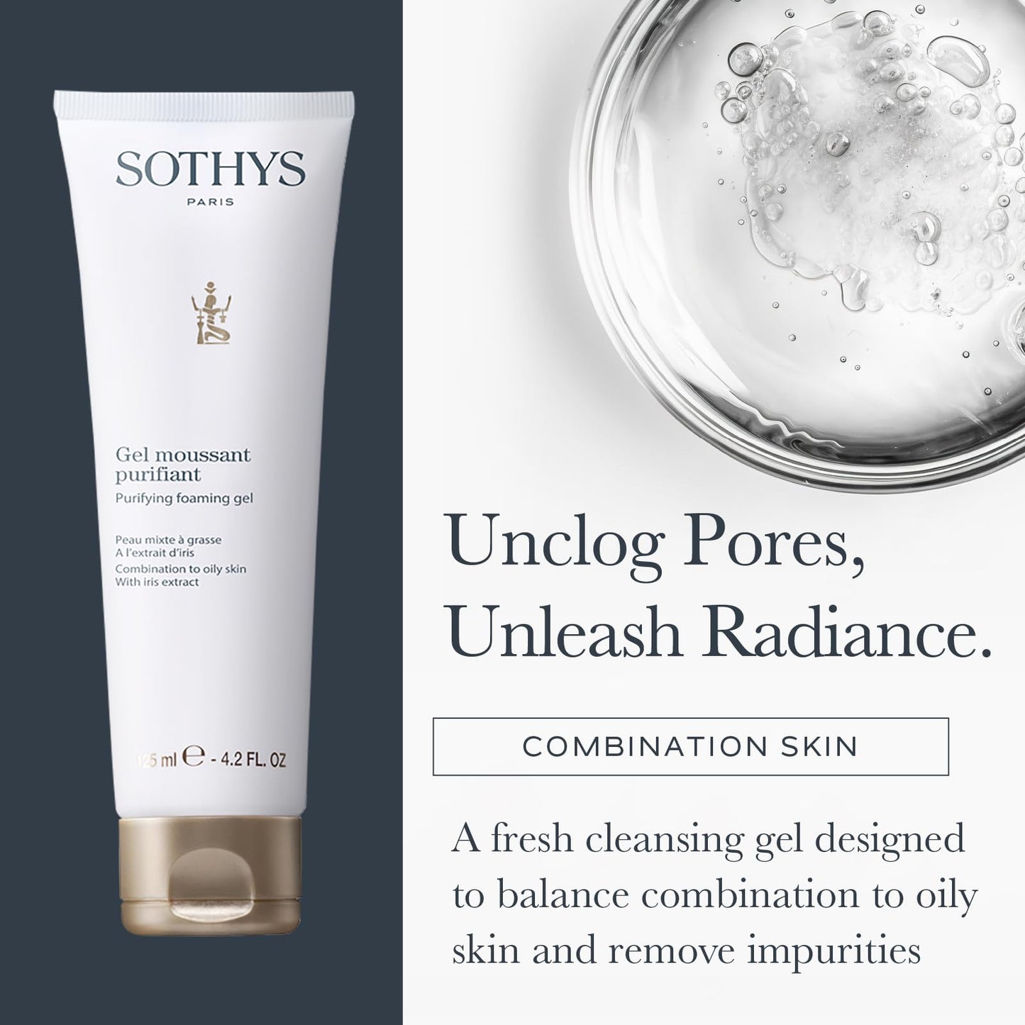 SOTHYS Purifying Foaming Gel | Gentle Face Cleanser for Oily or Combination Skin