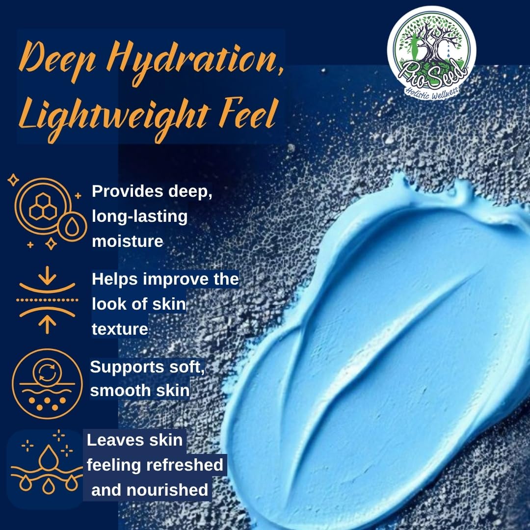 ProSeed Magnesium Lotion with Methylene Blue – Hydrating Face & Body Moisturizer with Yarrow, Turmeric, Chamomile & Vitamin E – Fast-Absorbing Cream for Dry Skin, Family-Friendly, 2 oz