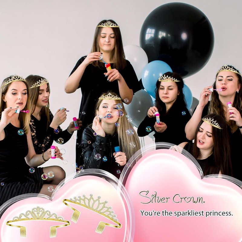 Crystal Tiara Crowns - 24 Pcs Rhinestone Headbands for Women | Perfect for Pageants, Weddings, and Parties