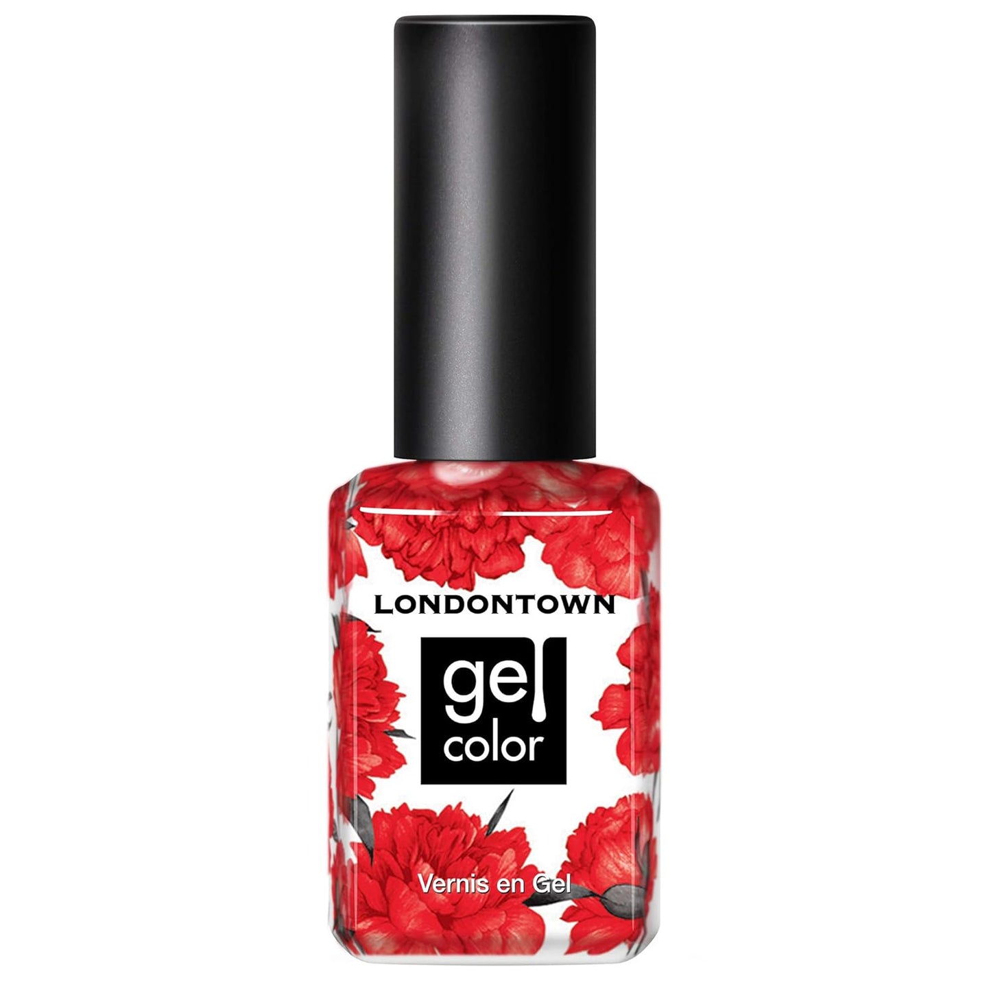 LONDONTOWN UV/LED Gel Nail Polish - Glossy Shimmery Red Orange, 12ml | Long-Lasting & Chip Resistant