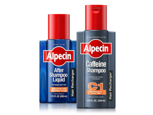 Alpecin C1 Caffeine Shampoo 8.45 fl oz + Alpecin After Shampoo Liquid 6.76 fl oz I Hair Performance Enhancer Promotes Natural Hair Growth and Thickness I Energizes Scalp