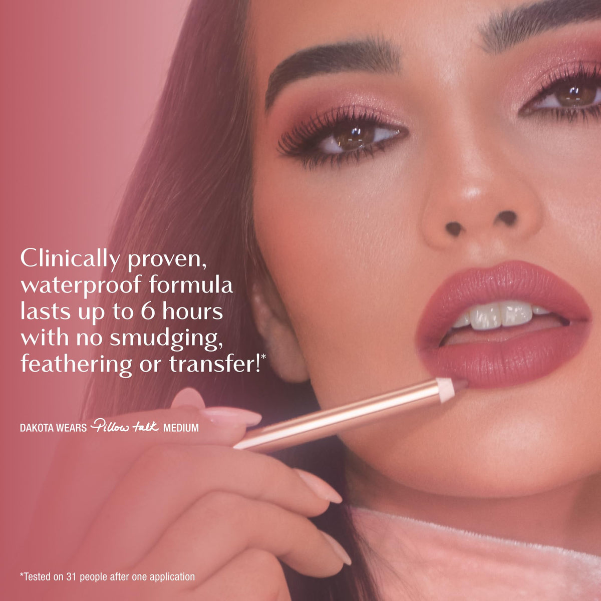 Charlotte Tilbury Lip Cheat Lip Liner Pencil - Creamy Fuller-Looking Lip Pencil with Jojoba Oil & Hyaluronic Acid - Waterproof, Smudge-Proof & Transfer-Proof - 6H Wear - Crazy In Love