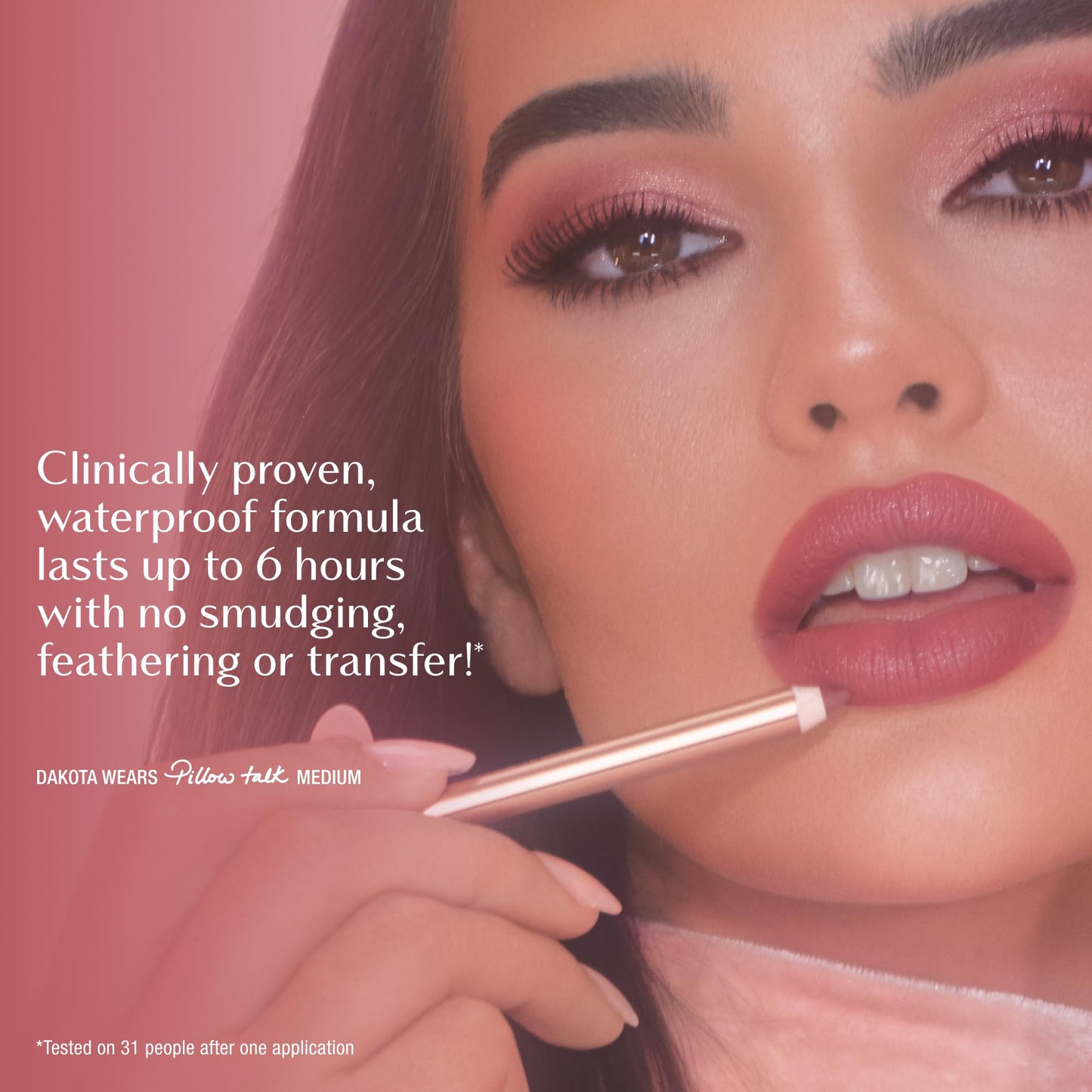 Charlotte Tilbury Lip Cheat Lip Liner Pencil - Creamy Fuller-Looking Lip Pencil with Jojoba Oil & Hyaluronic Acid - Waterproof, Smudge-Proof & Transfer-Proof - 6H Wear - Iconic Nude