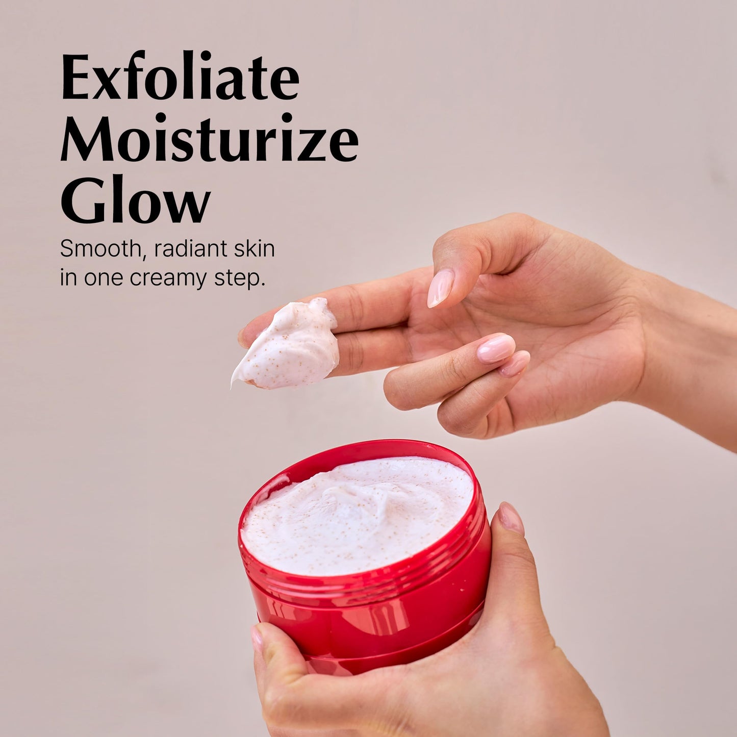 Monday Surf K Body Scrub Cream with Glycolic Acid – Moisturizing Vanilla floral Scent Exfoliating Scrub for Shaving Prep & Bumpy Skin – Vegan, Microplastic-Free, 9.5 oz