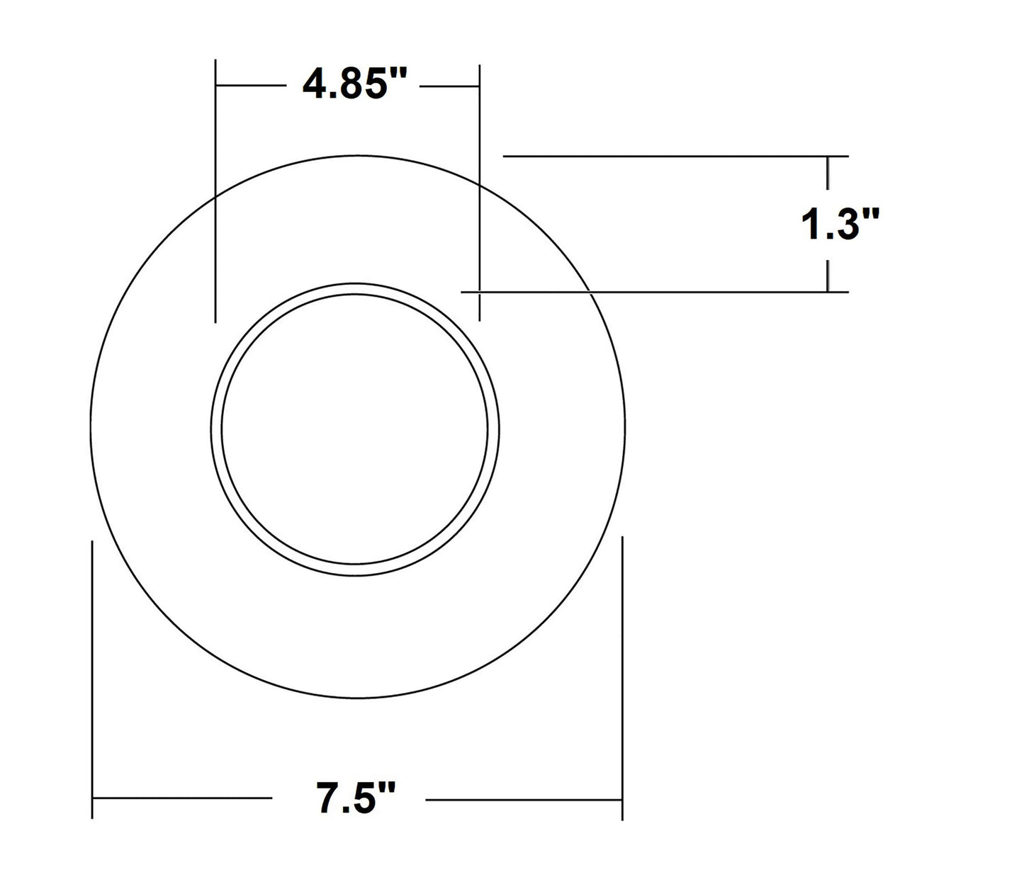 NICOR Lighting DCR-CLR-56-TR-NK LED Downlight Faceplates, Nickel